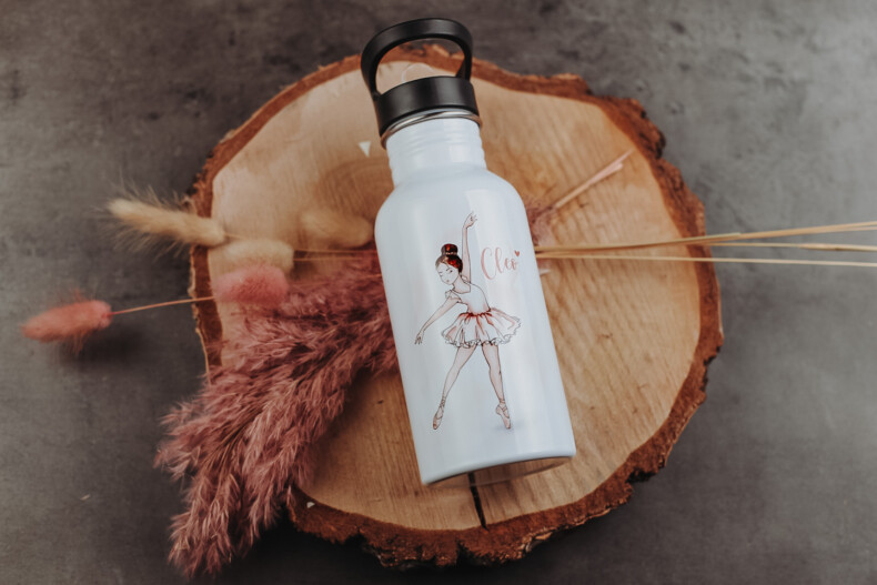 Kindertrinkflasche Ballerina personalisiert